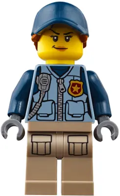 Mountain Police - Officer Female, Dark Blue Hat with Dark Orange Hair