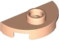 Nougat Plate, Round 1 x 2 Half with 1 Stud (Jumper)