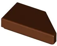 Brown Tile, Modified 1 x 2 Wedge Left