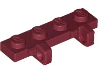 Dark Red Hinge Plate 1 x 4 Locking Dual 1 Finger on Side
