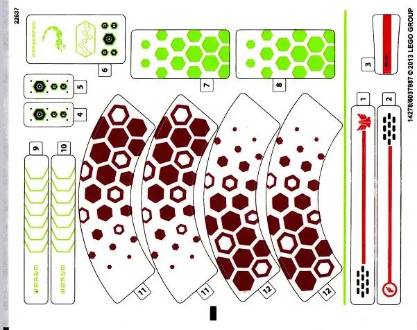 Sticker Sheet for Set 70708 - (14278/6037987)