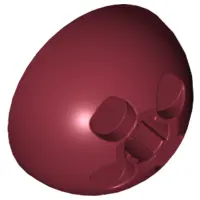 Dark Red Cylinder Hemisphere 3 x 3 Ball Turret