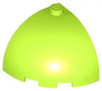 Lime Brick, Round Corner 3 x 3 x 2 Dome Top