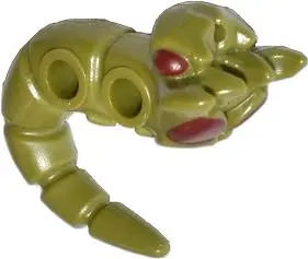 Olive Green Insectoid Body with Dark Red Eyes Pattern