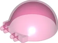 Trans-Dark Pink Windscreen 6 x 6 x 3 Canopy Half Sphere with Dual 2 Fingers