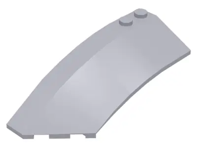 Light Bluish Gray Wedge 8 x 3 x 2 Open Left