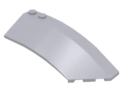 Light Bluish Gray Wedge 8 x 3 x 2 Open Right