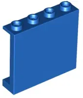Blue Panel 1 x 4 x 3 with Side Supports - Hollow Studs
