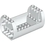White Cylinder 6 x 10 x 4 1/3 with Open Sides and Pin Holes