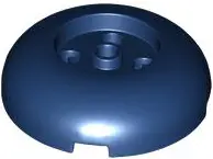 Dark Blue Brick, Round 4 x 4 Dome Top with 2 x 2 Recessed Center