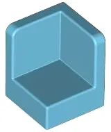Medium Azure Panel 1 x 1 x 1 Corner