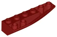 Dark Red Wedge 6 x 2 Inverted Right