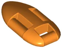 Orange Minifigure, Utensil Lifeguard Float - Solid Back