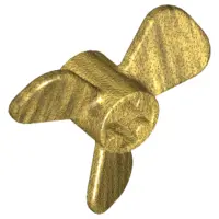 Pearl Gold Propeller 3 Blade 3 Diameter with Axle Hole