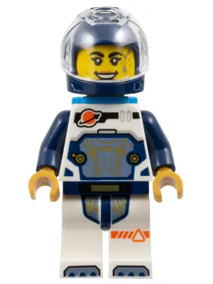 Astronaut - Female, White Spacesuit with Dark Blue Arms, Dark Blue Helmet, Trans-Clear Visor, Dark A
