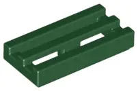 Dark Green Tile, Modified 1 x 2 Grille with Bottom Groove