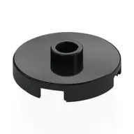 PLATE ROUND W. 1 KNOB