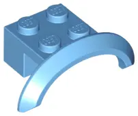 Medium Blue Vehicle, Mudguard 4 x 2 1/2 x 1 with Arch Round