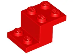 Red Bracket 3 x 2 x 1 1/3 with Bottom Tube