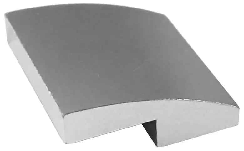 Metallic Silver Slope, Curved 2 x 2 x 2/3