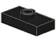 Black Plate, Modified 1 x 2 with 1 Stud, Jumper (Undetermined Type)
