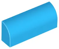 Dark Azure Slope, Curved 1 x 4 x 1 1/3