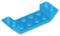 Dark Azure Slope, Inverted 45 6 x 2 Double with 2 x 4 Cutout