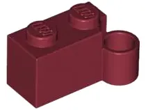Dark Red Hinge Brick 1 x 4 Swivel Base