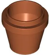 Orange Container, Flowerpot with Groove on Top