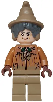 Pomona Sprout - Dirty Cloak, Dark Green Holly Brooch, Dark Tan Legs