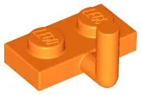Orange Plate, Modified 1 x 2 with Bar Arm Up (Horizontal Arm 5mm)