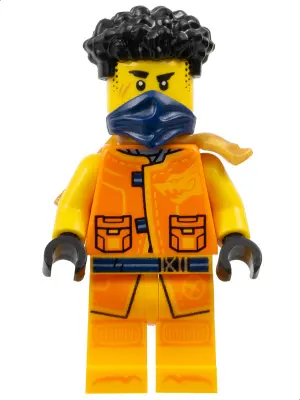 Arin - Tang Jacket, Dark Blue Bandana, Scabbard