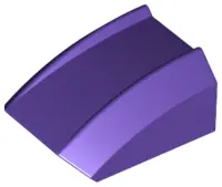 Dark Purple Slope, Curved 2 x 2 Lip