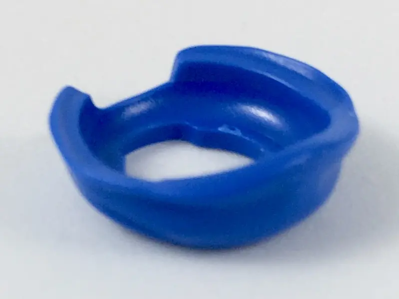 Blue Minifigure Ninja Face Scarf with Notch in Back