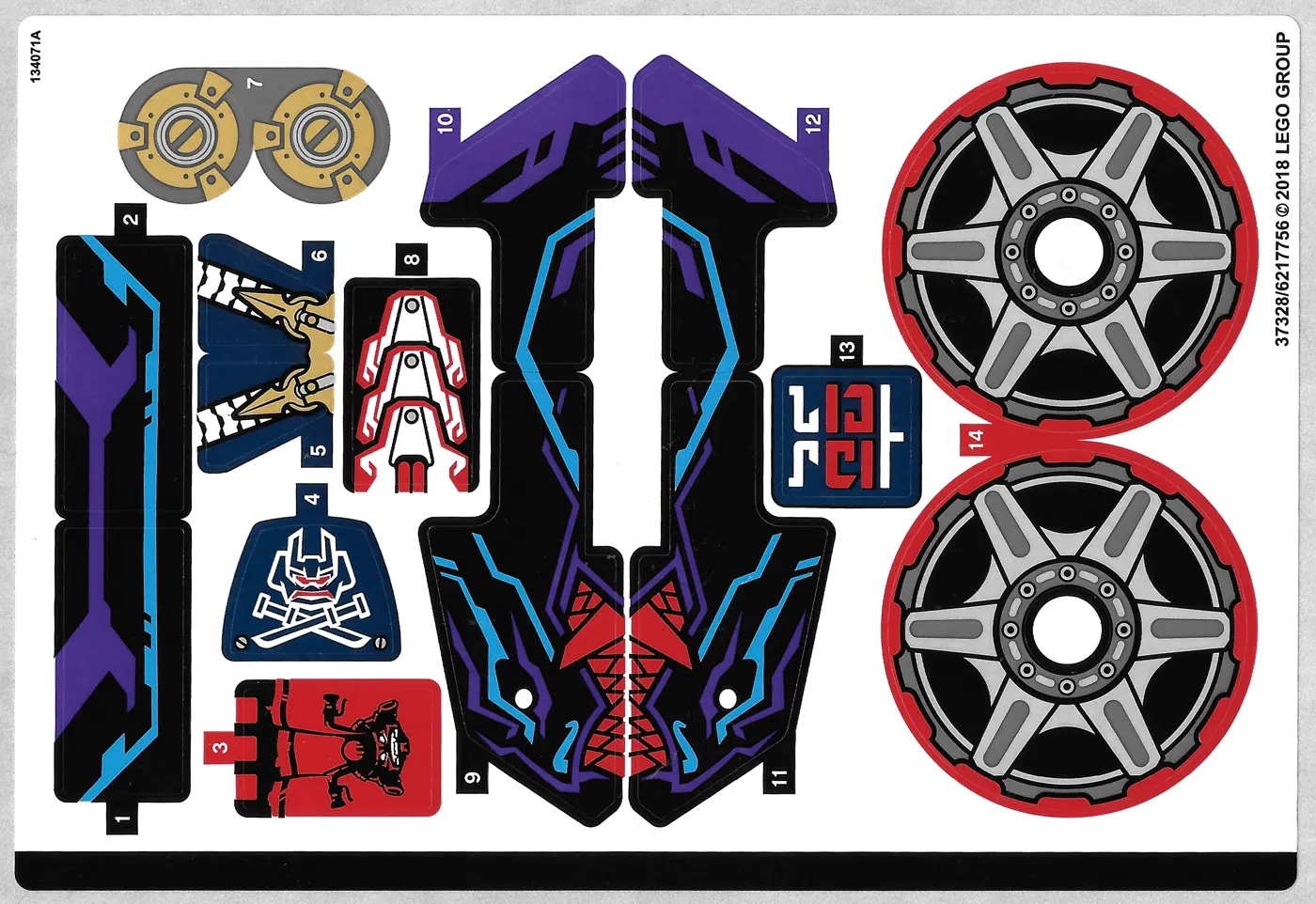 Sticker Sheet for Set 70642 - (37328/6217756)
