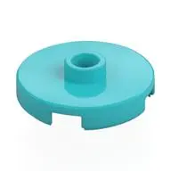 PLATE ROUND W. 1 KNOB
