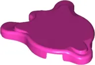 Dark Pink Tile, Round 2 x 2 Splat with Side Extensions