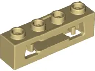Tan Projectile Launcher, 1 x 4 with Inside Clips (Disk Shooter)