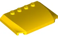 Yellow Wedge 4 x 6 x 2/3 Triple Curved