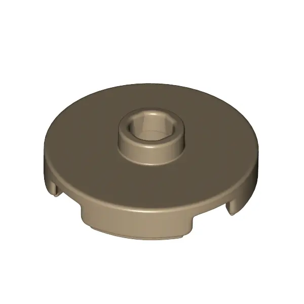 PLATE ROUND W. 1 KNOB
