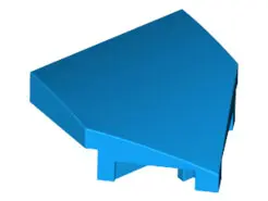 Dark Azure Wedge 2 x 2 x 2/3 Pointed