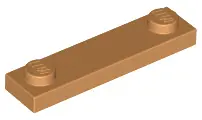 Medium Nougat Plate, Modified 1 x 4 with 2 Studs without Groove