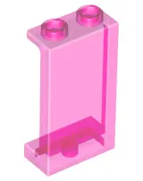 Trans-Dark Pink Panel 1 x 2 x 3 with Side Supports - Hollow Studs