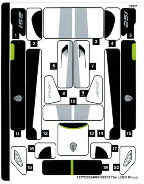 Sticker Sheet for Set 76900 (72372/6324084)