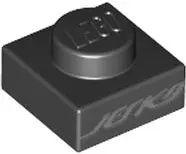 Black Plate 1 x 1 with Jesko Logo Pattern