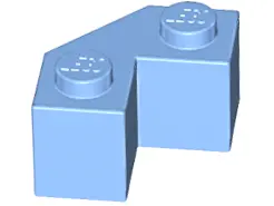 Medium Blue Brick, Modified Facet 2 x 2