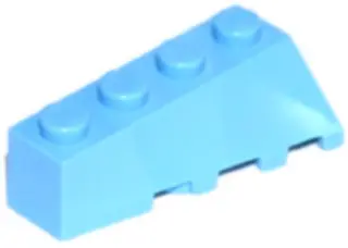 Medium Blue Wedge 4 x 2 Sloped Left