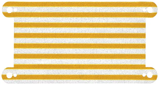 White Cloth Hammock 12 5/8 x 6 1/2 with Bright Light Orange Stripes Pattern