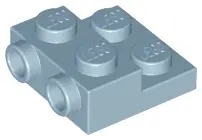 Sand Blue Plate, Modified 2 x 2 x 2/3 with 2 Studs on Side