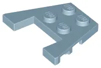 Sand Blue Wedge, Plate 3 x 4 with Stud Notches